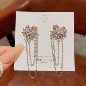 Multi-Hearts Chain Earrings